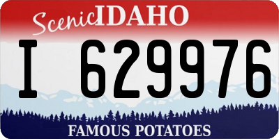 ID license plate I629976