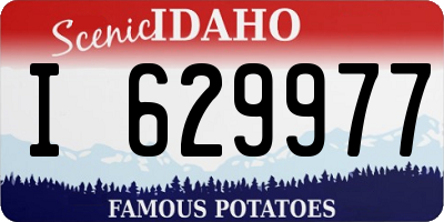 ID license plate I629977
