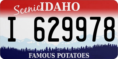 ID license plate I629978