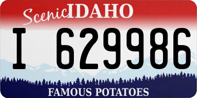 ID license plate I629986