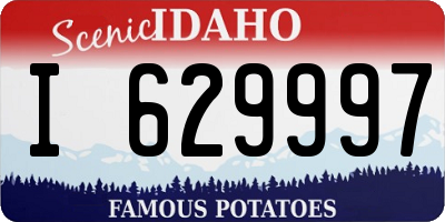 ID license plate I629997