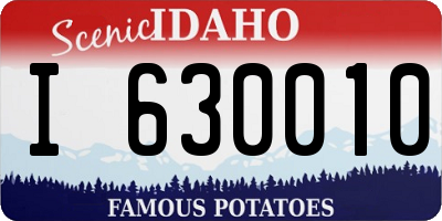 ID license plate I630010