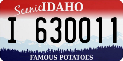 ID license plate I630011