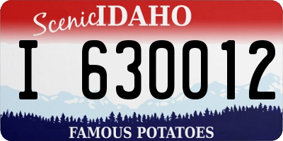 ID license plate I630012