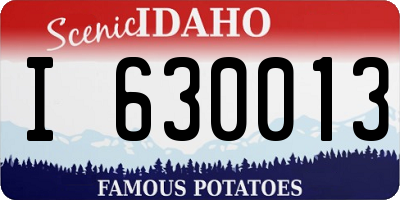 ID license plate I630013
