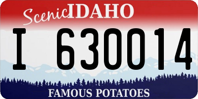 ID license plate I630014