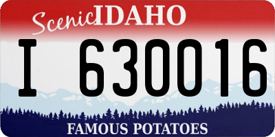 ID license plate I630016