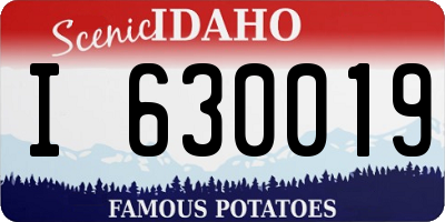 ID license plate I630019