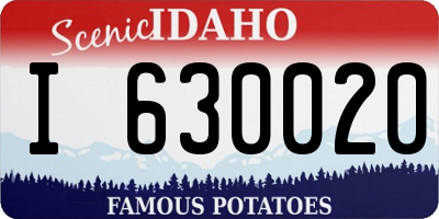 ID license plate I630020