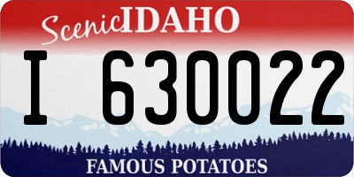 ID license plate I630022