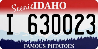 ID license plate I630023