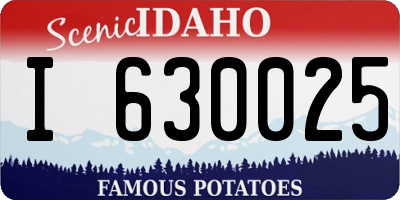 ID license plate I630025