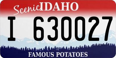 ID license plate I630027