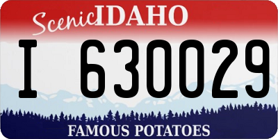 ID license plate I630029