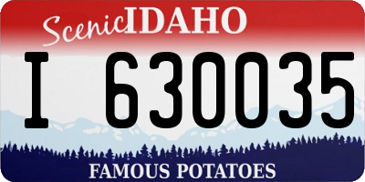 ID license plate I630035