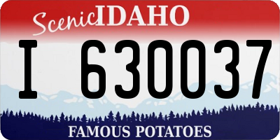 ID license plate I630037