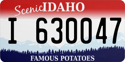 ID license plate I630047