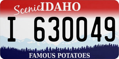 ID license plate I630049