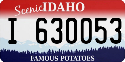 ID license plate I630053