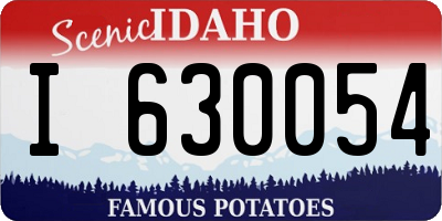 ID license plate I630054