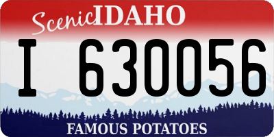ID license plate I630056