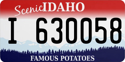 ID license plate I630058