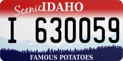ID license plate I630059