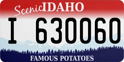 ID license plate I630060
