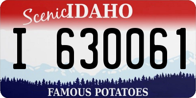 ID license plate I630061