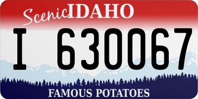 ID license plate I630067