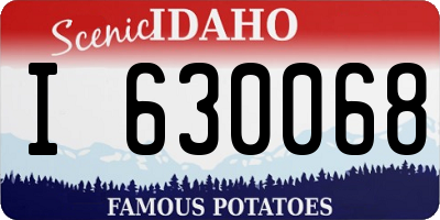 ID license plate I630068