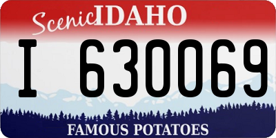 ID license plate I630069