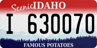 ID license plate I630070