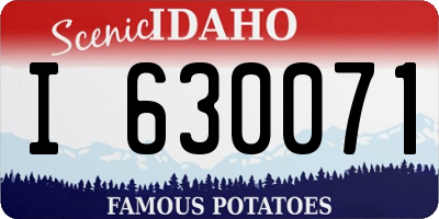 ID license plate I630071