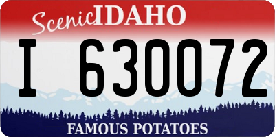 ID license plate I630072