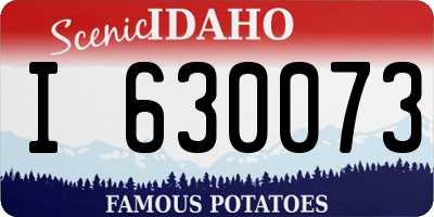 ID license plate I630073