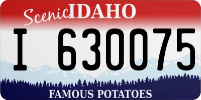 ID license plate I630075
