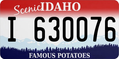 ID license plate I630076