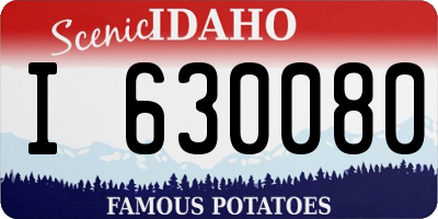 ID license plate I630080
