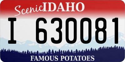 ID license plate I630081