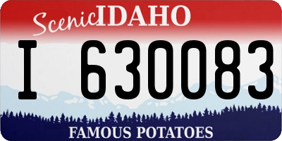 ID license plate I630083
