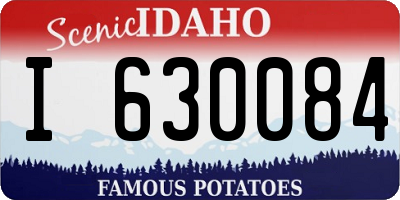 ID license plate I630084