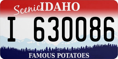 ID license plate I630086
