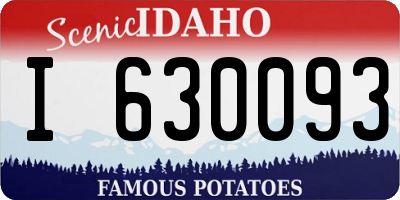 ID license plate I630093
