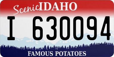 ID license plate I630094