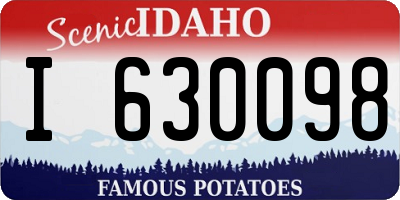 ID license plate I630098