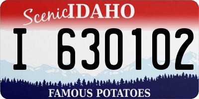 ID license plate I630102