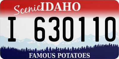 ID license plate I630110