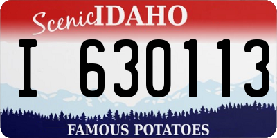 ID license plate I630113