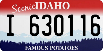 ID license plate I630116
